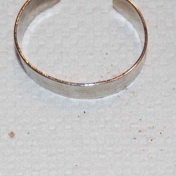 Silver Tone Prayer of Jabez Cuff Bracelet 6" - Picture 11 of 11